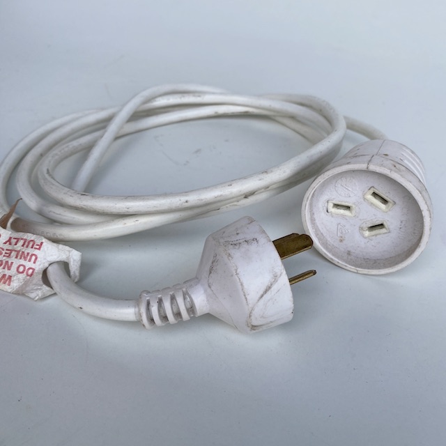 ELECTRICAL LEAD, White Power Cord